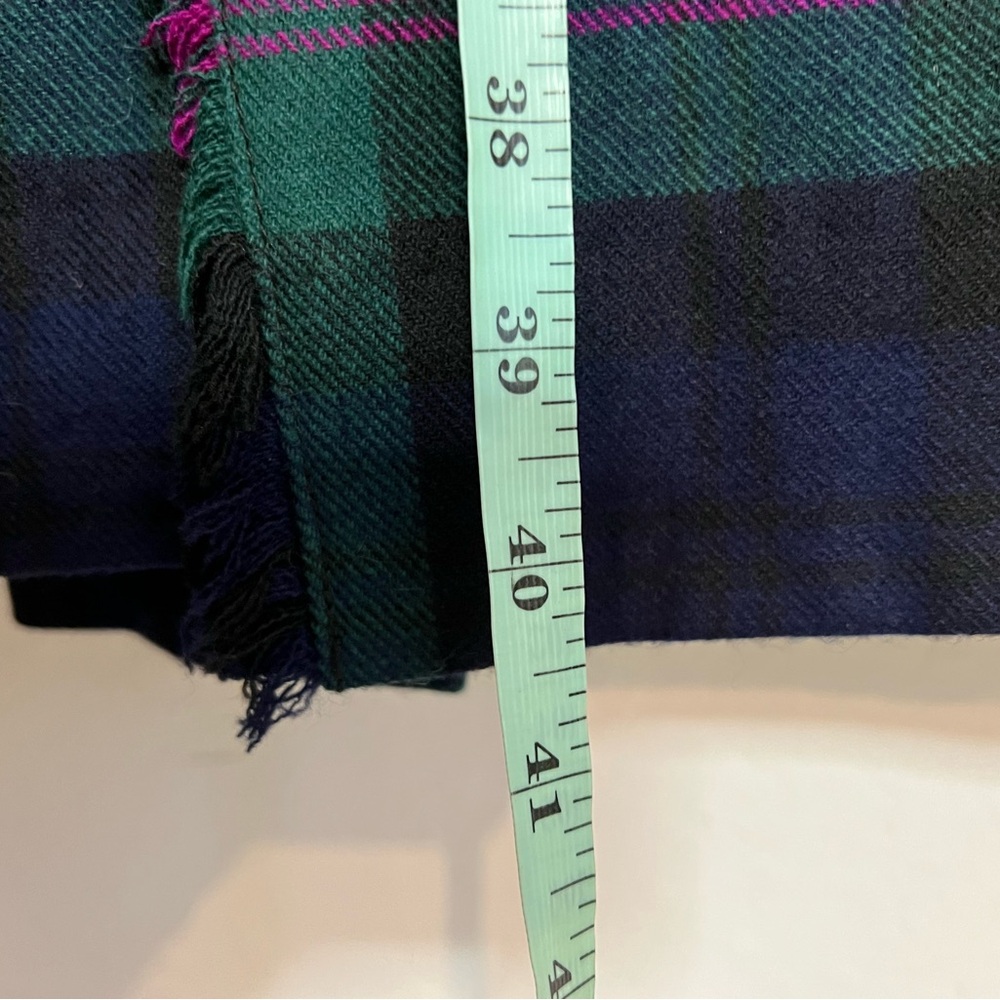 Vintage Scottish Wool Tartan Wrap Kilt Plaid Maxi Skirt with Buckle Detail - Picture 16 of 16